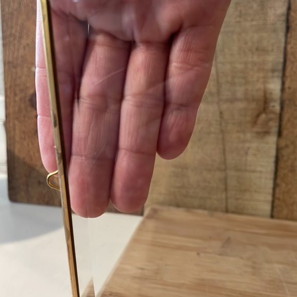 Vintage brass and beveled glass curio cabinet - Picture 9 of 9